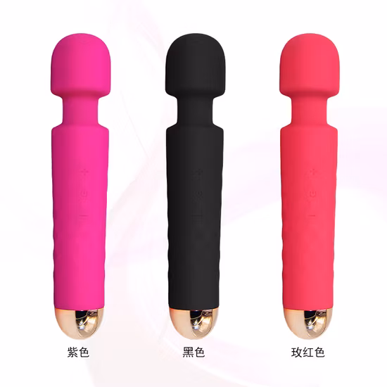 Best Selling 4 Vibrating Interchangeable G Spot Clitoris Wand Massage Vibrator Sex Toys for Women
